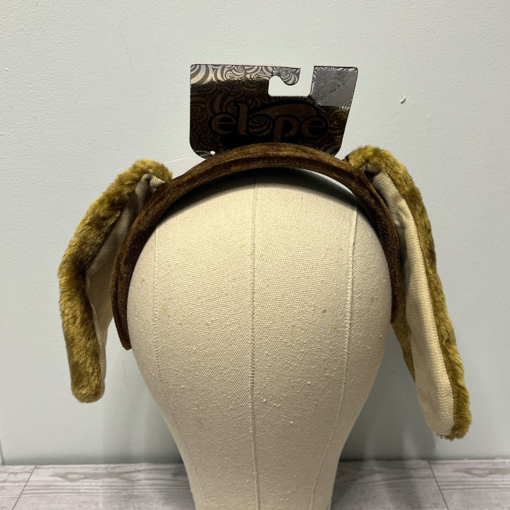 Elope Puppy Dog Ears Headband Brown Faux Fur Costume Accessory Furry Cosplay